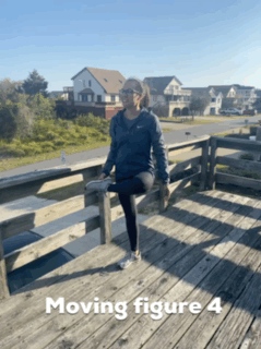 Woman exercising - moving