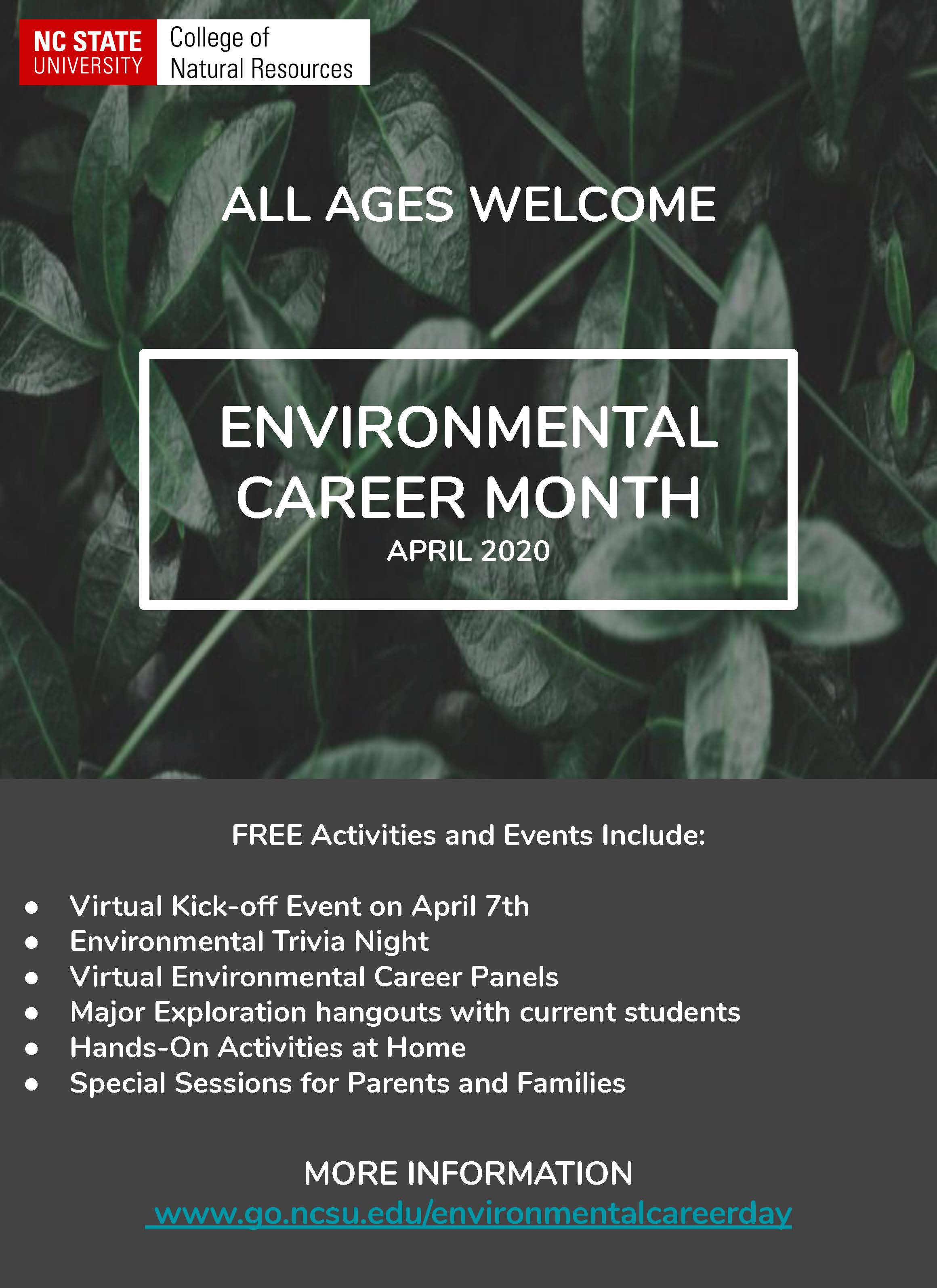 Environmental Career Month flyer
