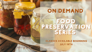 Cover photo for Summer 2021 On-Demand Food Preservation Series