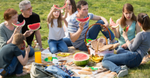 Picture of family having a picnic
