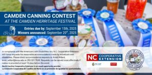 Picture of canned goods with contest date