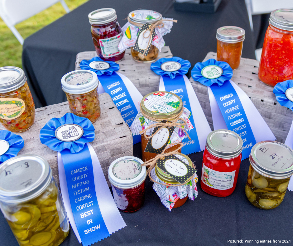 Picture of canned jellies and pickles