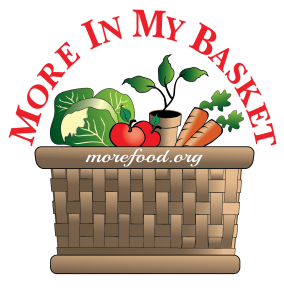 Image of basket with fresh vegetables in it and the wording More In My Basket